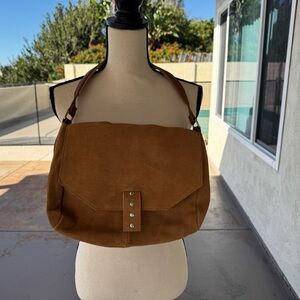 Brown Suede Shoulder Bag